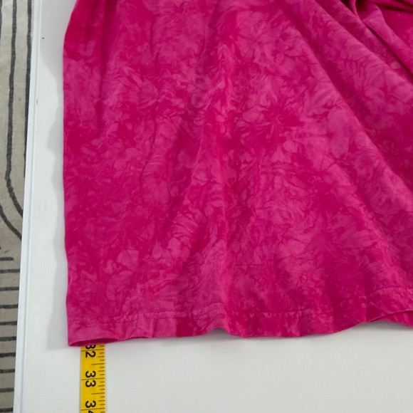 Fast Fashion 100% Cotton Vibrant Fuchsia Long Sleeve Tie Dye Top - Picture 9 of 10